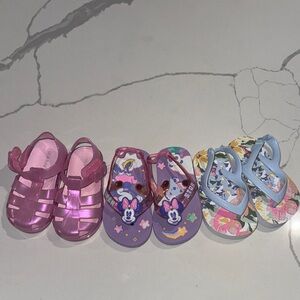 Three Pair Girls Baby Toddler Sandals 5